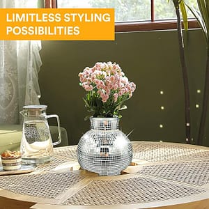 مزهرية كرة ديسكو عاكسة (Disco Ball Vase)