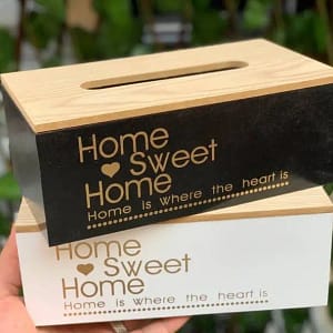 علبة مناديل خشب سويت