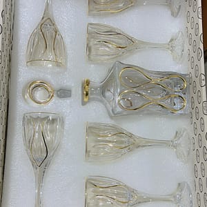 طقم "بوهيمي" الكريستالي الذهبي