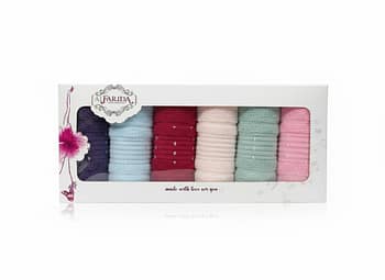 طقم فوط تواليت سادة الفريدة 6 قطع  (AL FARIDA)