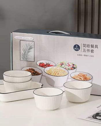 طقم فطار صيني من البورسلين