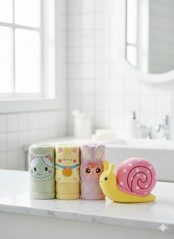 طقم فوط بيانو  بطوط اطفال 4 قطع