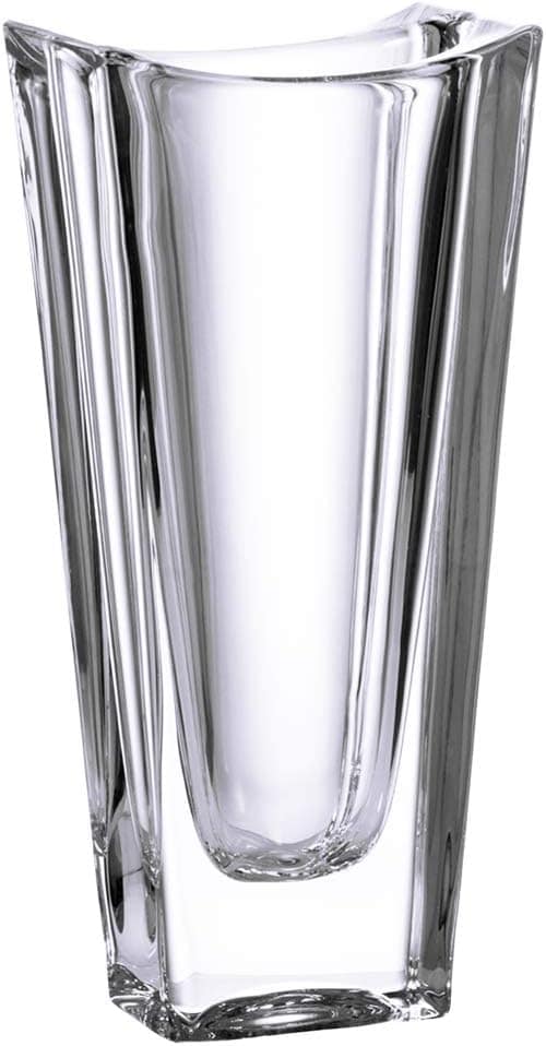 فازة زجاجية شفافة ذات تصميم مضلع (Faceted Clear Glass Vase)
