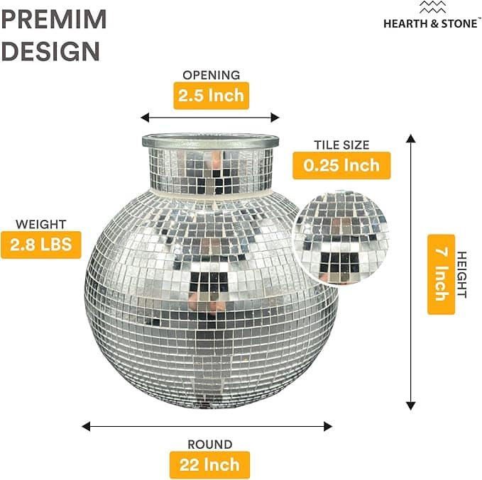 مزهرية كرة ديسكو عاكسة (Disco Ball Vase) - Image 2